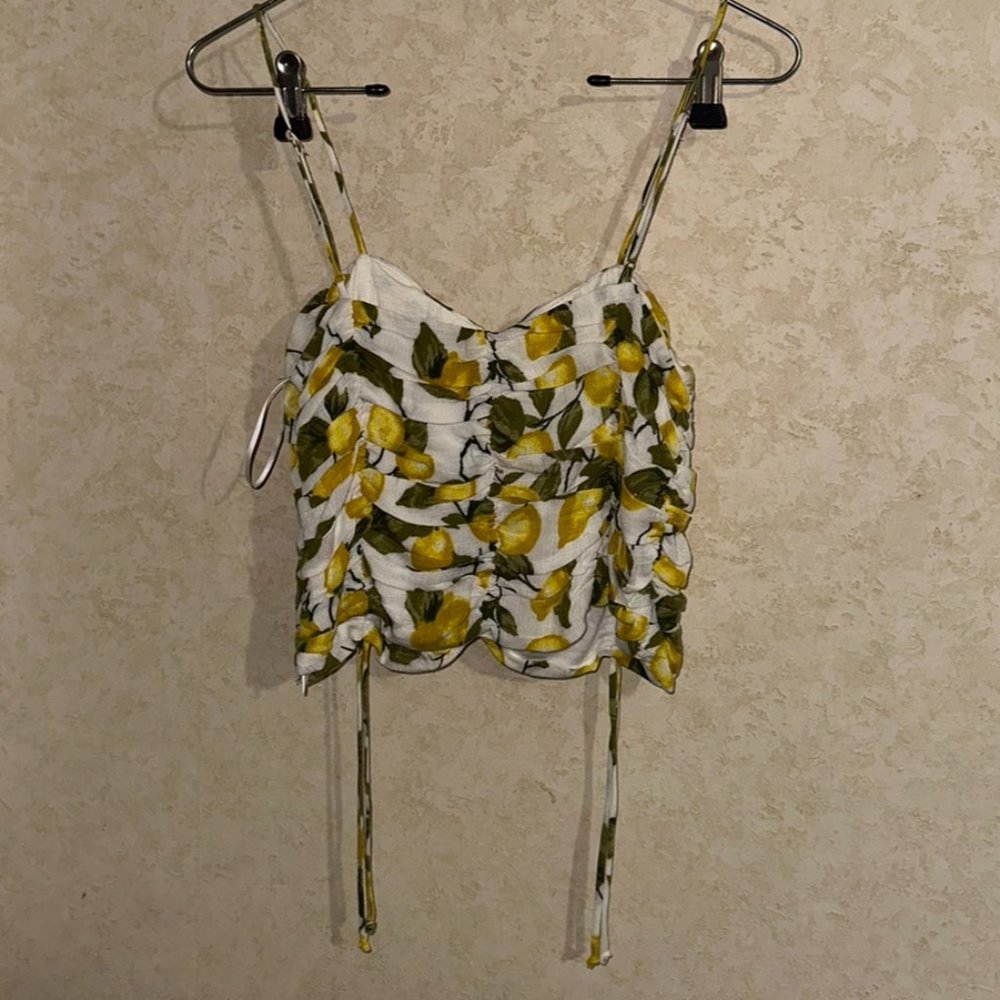 Skylar and Madison Lemon Crop Top